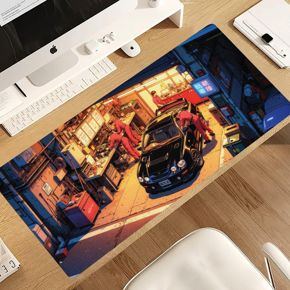 Retro Gaming Repair Shop - Retro Repair Shop Racing Car Mousepad