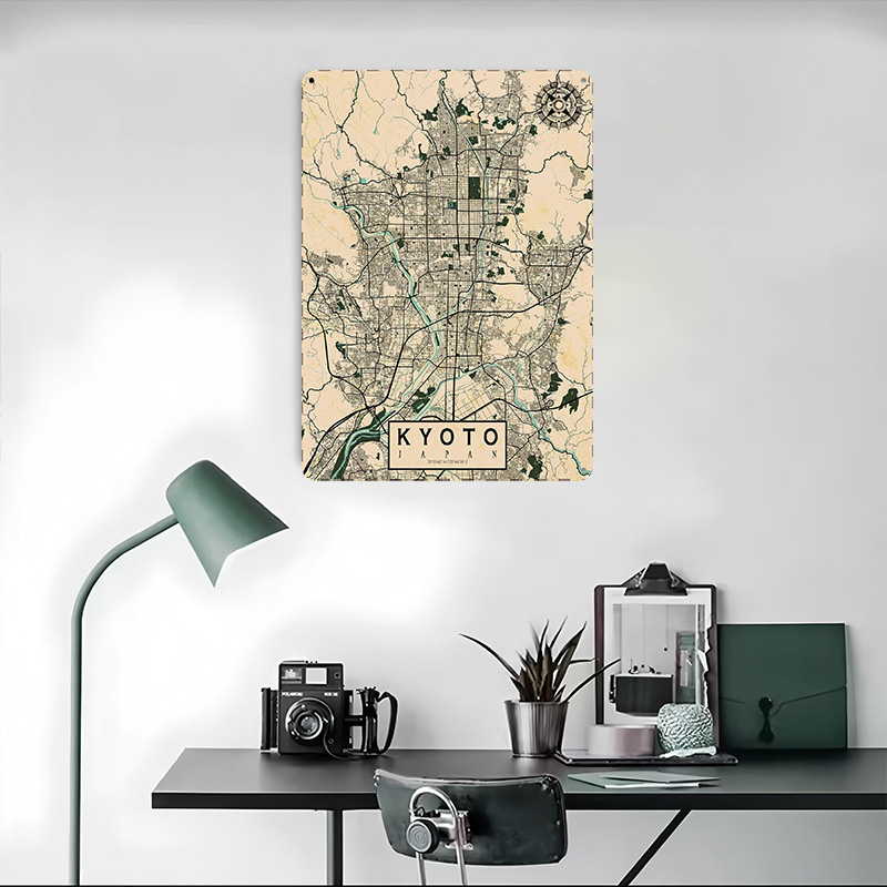 Kyoto City Map Japan Vintage P - Retro Gaming Kyoto recension och pris