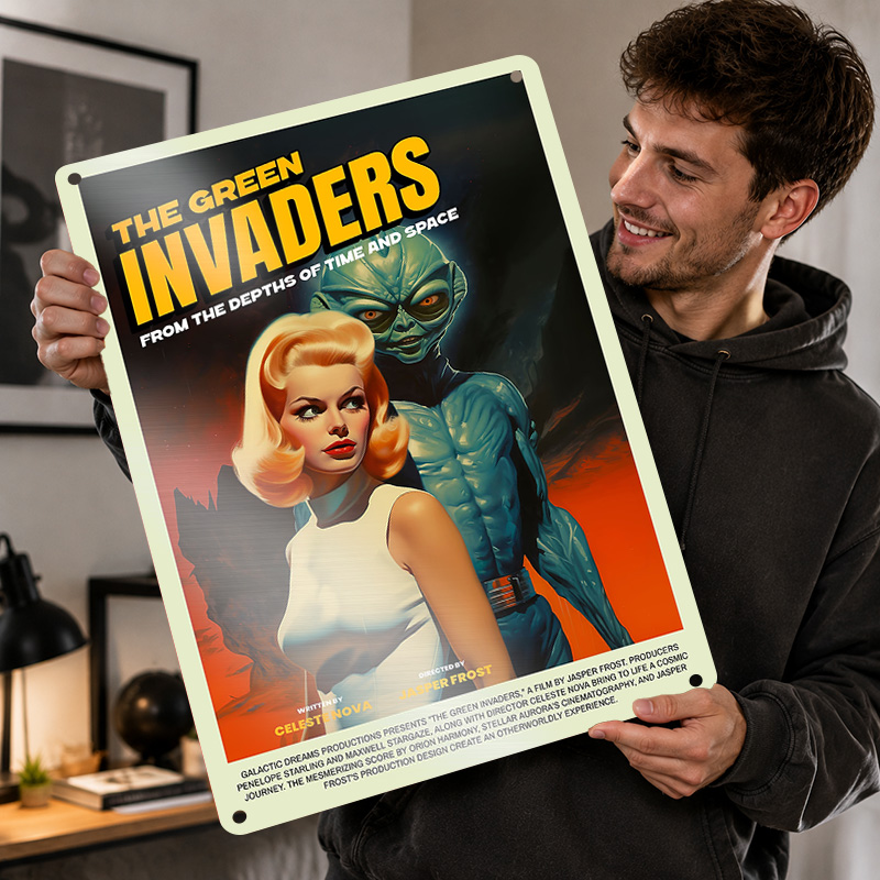 Space Invaders Textured Poster - Retro Gaming Lounge recension och pris